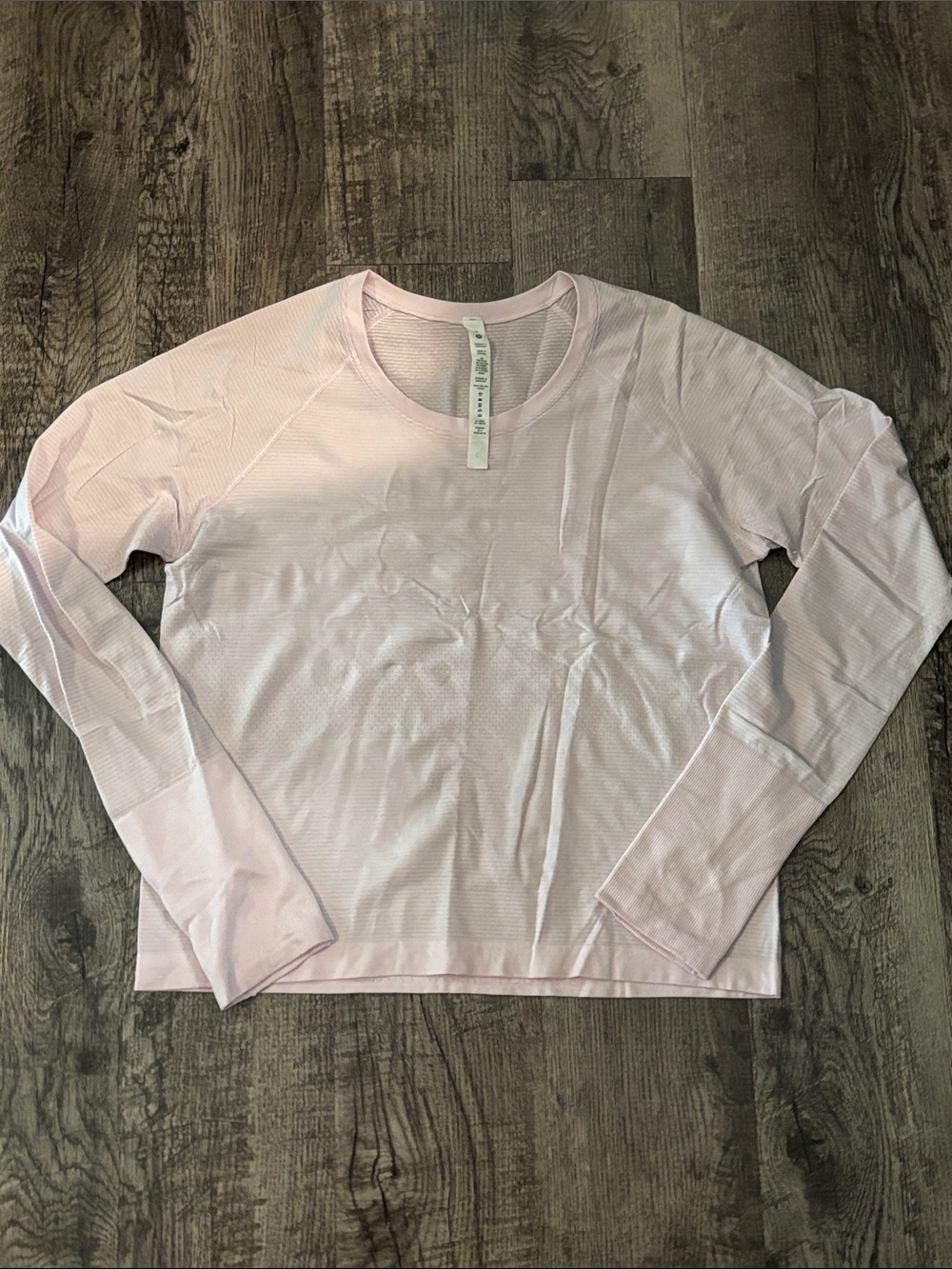 Lululemon Swiftly Tech Long-Sleeve - Waist Length - Light Pink - Size 12